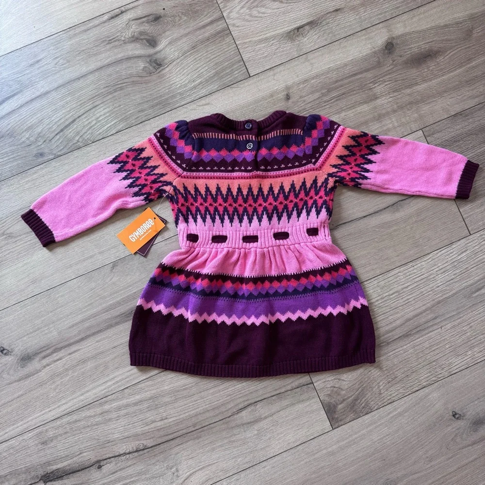Gymboree Fairisle Sweater Dress Spice Market 12-18 Months